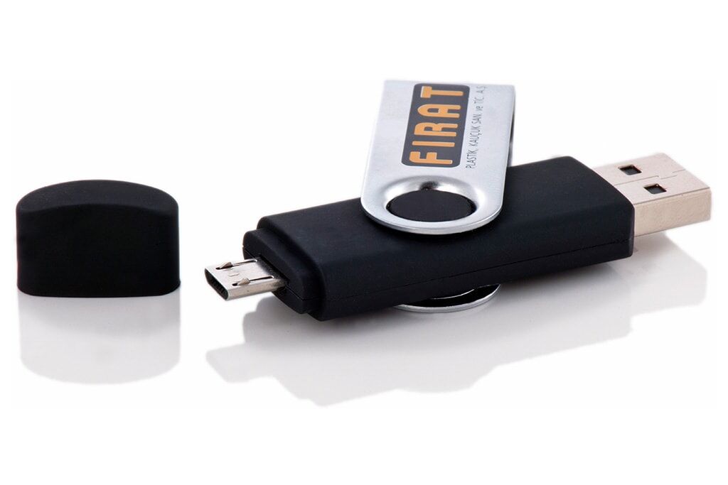 Döner Kapaklı OTG USB Flash Bellek