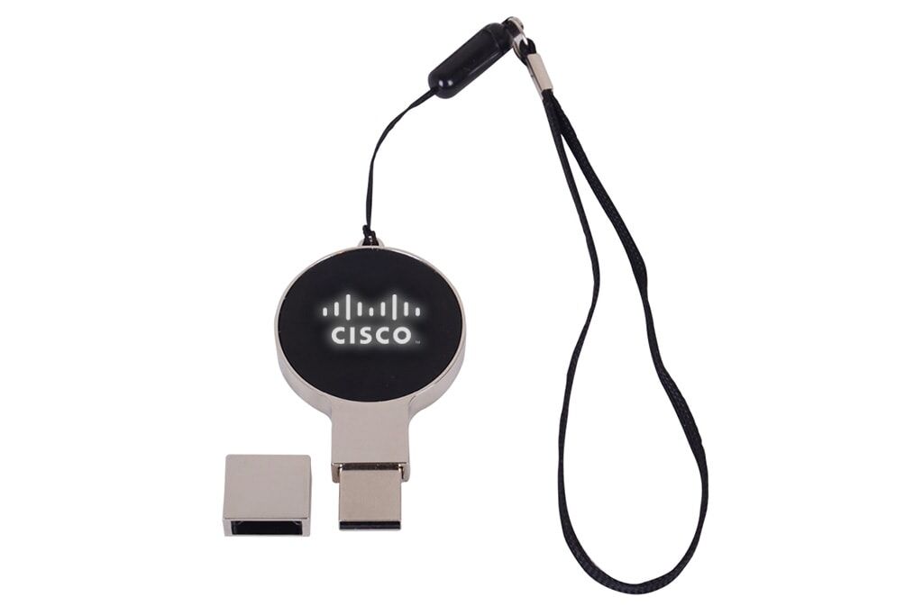 Metal Led Işıklı Yuvarlak USB Bellek