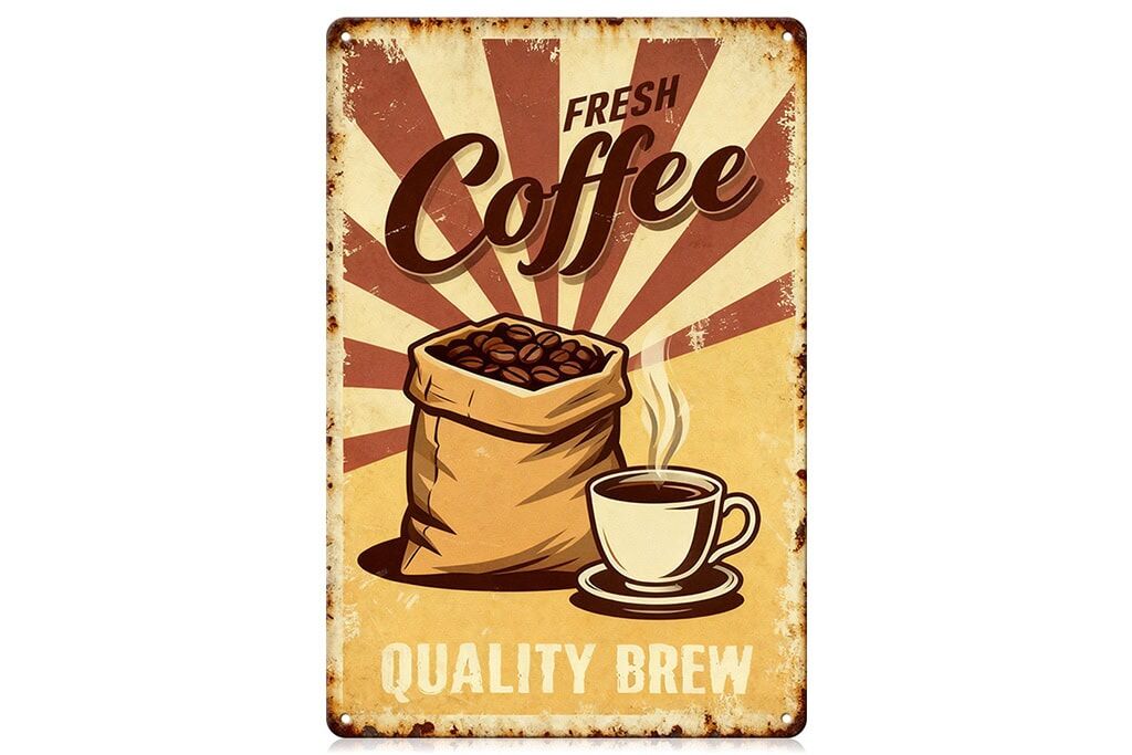 Retro Metal Eskitme Duvar Tablosu